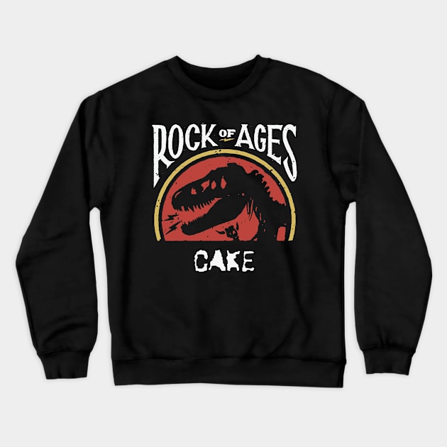 cake rock of ages Crewneck Sweatshirt by matilda cloud